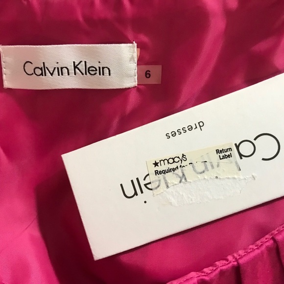 NWT CALVIN KLEIN Pink Sleeveless Fit Flare Dress - Picture 6 of 6